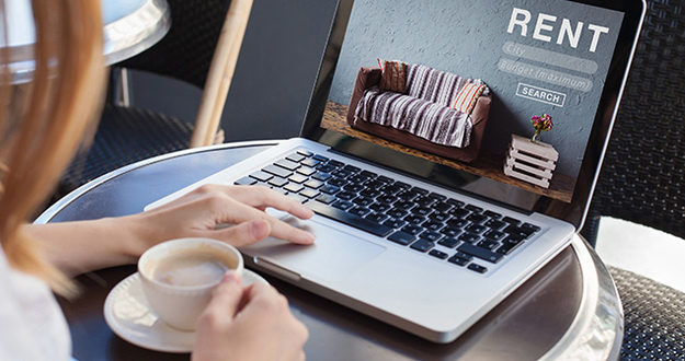 6 Insider Tips to Fill Rental Vacancies woman using internet website for rental apartments, houses