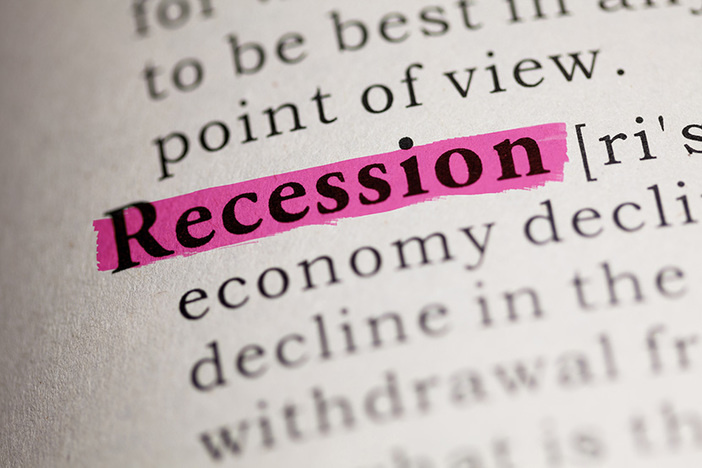 7 Things You Need to Do to Prepare for a Potential Recession dictionary entry defining the word recession which is highlighted in pink