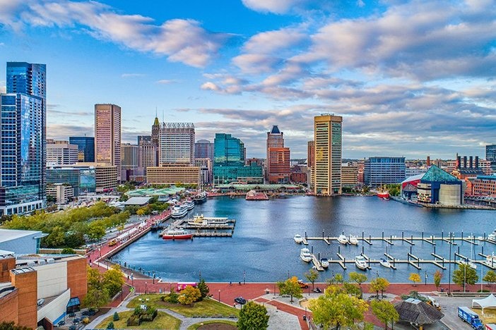 Meet the Investors: I’ll Net $25K on One Deal (& I’m Just Getting Started) Featuring Elizabeth Leigh Baltimore, Maryland, USA Downtown Skyline Aerial.