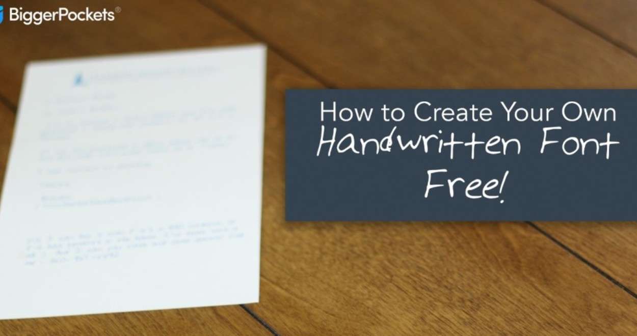 How to Create Your Own Handwritten Font For Free (For Direct Mail Marketing) How to make handwritten font